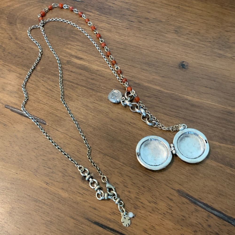 Lucky Brand silver-toned locket hamsa hand Necklace - Picture 4 of 4
